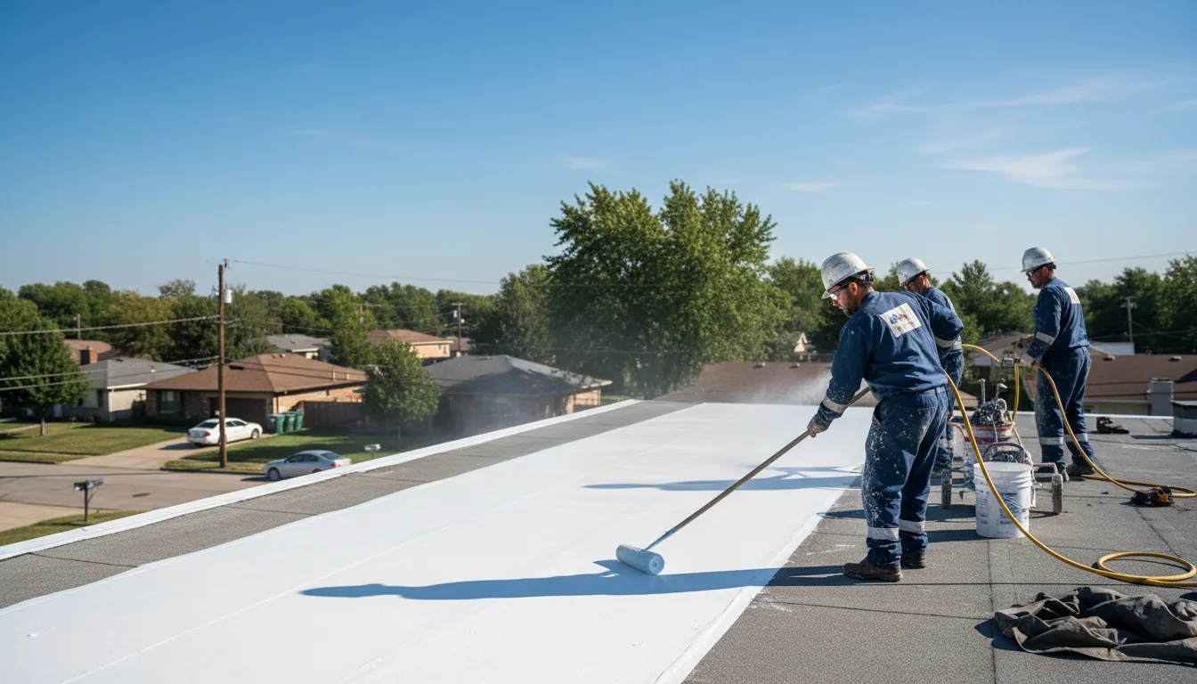 Commercial roof coating in Hawkins, TX near me